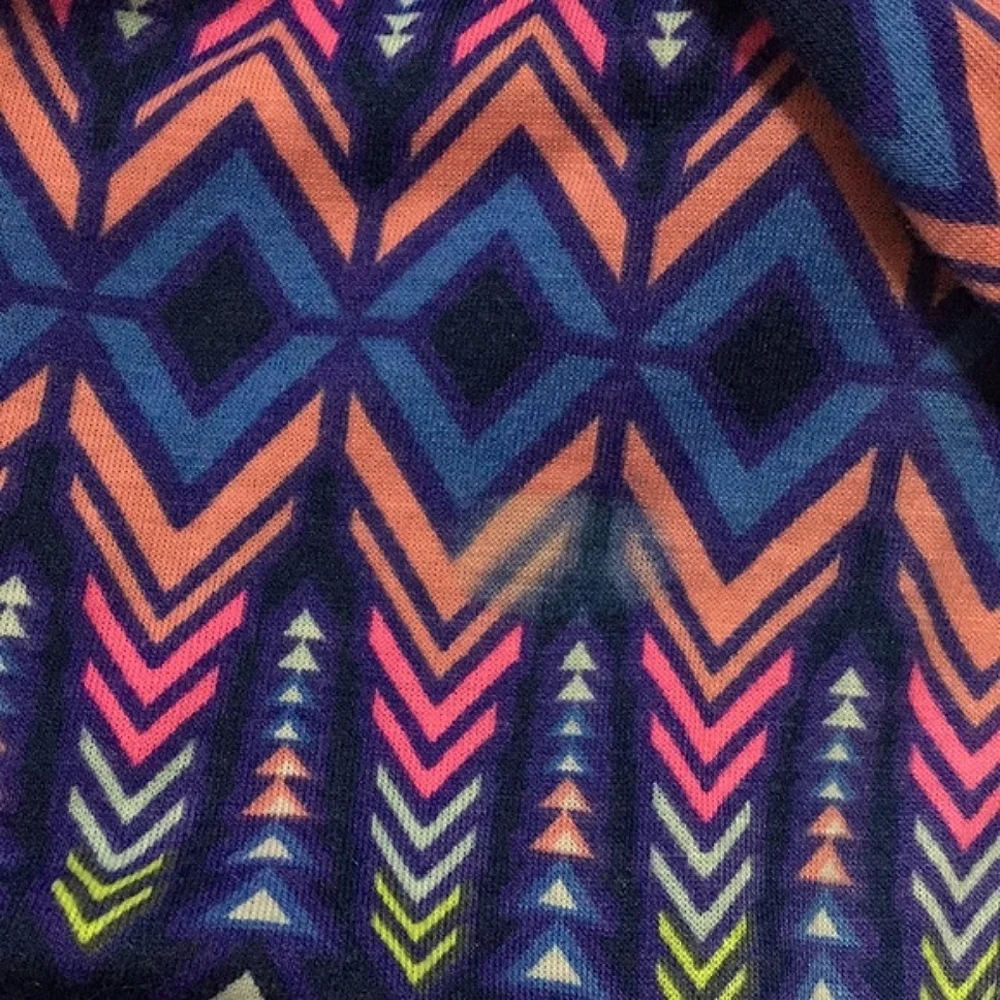 Multicolor Patterned High Low Boho Skirt